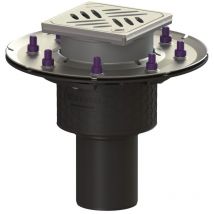 Kessel - Bodenablauf Ecoguss Pressflansch Dn 80 Designrost, Senkrecht