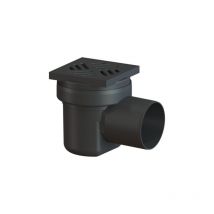 Kessel Kellerablauf 36501 dn 100, Schlitzrost, Kunststoff, schwarz