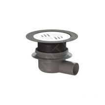 Kessel - Siphons salle d'eau - Vidage de sol, avec grille, diamètre 20 cm, blanc/plastique 40150.30