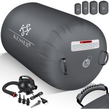 Kesser - Air Roll Airtrack gonflable, Rouleau de gymnastique, Sac de transport & pompe à air électrique inclus, Rouleau de yoga gymnastique,