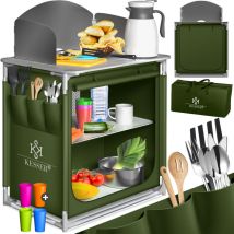 Kesser - Armario de camping Cocina de camping con marco de aluminio incl. bolsa de transporte Armario de cocina para camping Muebles de camping para