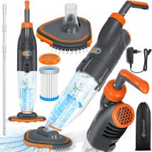 KESSER Aspirateur de piscine avec batterie électrique Aspirateur de fond de piscine à main Nettoyeur de piscine avec filtre & système à 2 vitesses