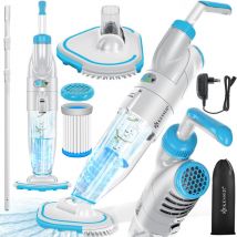 KESSER Aspirateur de piscine avec batterie électrique Aspirateur de fond de piscine à main Nettoyeur de piscine avec filtre & système à 2 vitesses