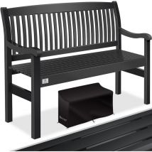 Kesser - Banc de jardin en bois Banc en bois résistant aux intempéries Banc de parc en bois massif Banc de balcon Banc de meubles de jardin pour