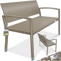 Kesser - Banc de jardin en poly rotin 2 places résistant aux intempéries Banc en rotin résistant aux uv & supportant jusqu'à 320kg Banc de balcon