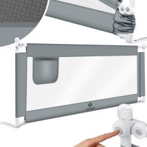 Kesser - barandilla de cama barandilla de cama para niños barandilla de cama para bebés barandilla de cama para niños 180cm / gris claro