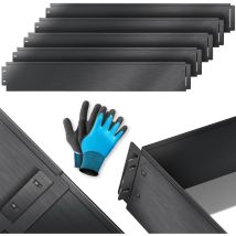 KESSER Césped Canteado Canteado 5m 10m 15m 20m 25m 30m 35m 40m 45m 50m 100x14cm o 100x18cm Canteado Canteado Canteado Negro / Longitud 5m - Altura