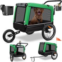 Rimorchio per cani Rimorchio per cani Boxer 3-in-1 e rimorchio per biciclette da jogging grande circa 240 litri di volume molleggiato materiale: tela
