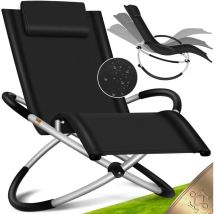 KESSER Chaise longue de relaxation Chaise longue de jardin Chaise de jardin Chaise pliante pliable Chaise longue à bascule Fauteuil à bascule
