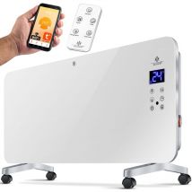 KESSER Chauffage électrique en verre Convecteur Chauffage électrique Radiateur Touch Display Blanc / 2000 Watt
