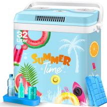 Glacière 32 l 12V Prise 230V Mini-réfrigérateur Glacière thermoélectrique 32 litres Multicolore - Kesser