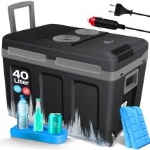 Kesser - Glacière à roulettes 40L pour garder au chaud et refroidir Glacière thermoélectrique 12 Volts et 230 Volts Mini-réfrigérateur Thermobox pour
