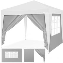 2X Seitenwand für Pavillon 3x3m - Faltpavillon Pop Up klappbar platzsparend verstaubar 2x Seitenteile Grau - Kesser