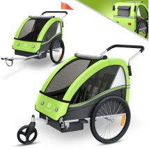 Kesser - Kinderanhänger Fahrradanhänger Sport-RX 2 in 1 Joggerfunktion Kinderfahrradanhänger + 5-Punkt Sicherheitsgurt 360°-Vorderrad Jogger Buggy