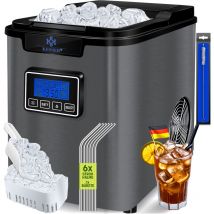 Kesser - Machine à glaçons Machine à glaçons acier inoxydable 150W Ice Maker 12 kg 24 h 3 tailles de cubes Préparation en 6 min Réservoir d'eau 2.2