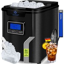 Kesser - Machine à glaçons Machine à glaçons acier inoxydable 150W Ice Maker 12 kg 24 h 3 tailles de cubes Préparation en 6 min Réservoir d'eau 2.2