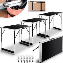 Kesser - Mesa multifuncional Profi 3 piezas 100 x 60 cm Mesa para empapelar 30 kg de capacidad de carga por mesa Con función de extracción Mesa