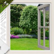 Moustiquaire pour fenêtre avec cadre en aluminium Moustiquaire Moustiquaire moustiquaire moustiquaire cadre de tension Blanc / 100 x 120 cm - Kesser