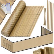 Natte pare-vue en pvc Clôture pare-vue Habillage de balcon Coupe-vent Lames renforcées résistantes aux intempéries pour jardin balcon terrasse