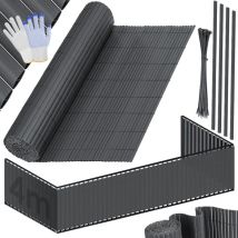 Natte pare-vue pvc Clôture pare-vue Habillage de balcon Coupe-vent Lamelles renforcées résistantes aux intempéries pour jardin balcon terrasse
