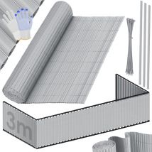 KESSER Natte pare-vue en PVC Clôture pare-vue Habillage de balcon Coupe-vent Lamelles renforcées résistantes aux intempéries Pour jardin Balcon