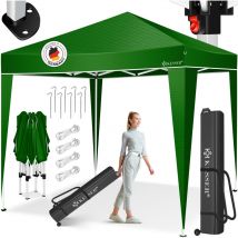 Kesser - Pavillon 3x3m wasserdicht inkl. Tasche Pop-Up Klicksystem UV-Schutz 50+ Faltpavillon Gartenzelt Partyzelt Metall-Verstrebungen Grün