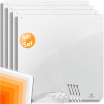 Kesser - Riscaldatore a parete a infrarossi Pannello di riscaldamento a radiatori 425-550W Set di 4 ( 425 Watt )