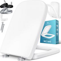 KESSER Siège de WC avec abaissement automatique Abattant de WC Fonction Quick-Release et Softclose - montage facile Couvercle de WC antibactérien en
