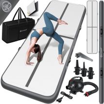 Tappeto da ginnastica gonfiabile airtrack tappetino da ginnastica 3/4/5/6m incl. borsa per il trasporto e pompa d'aria elettrica tappetino da yoga