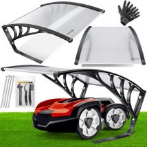 Garage pour tondeuse robot Toit Abri pour tondeuse robot Automower Jardin Résistant aux intempéries Garage pour tondeuse robot Transparent - Kesser
