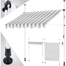 Toldo con pinza con manivela para balcón Toldo para balcón sin taladrar Repelente al agua de altura regulable y resistente a los rayos uv Protección