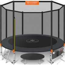 Trampoline Certifié tüv Rheinland gs Kit complet avec filet de sécurité Échelle Couverture de bord & Accessoires Trampoline de jardin pour enfants