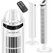 Turmventilator fernbedienung Ventilator led Display Standventilator Klimaanlage Weiß - Kesser