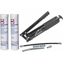 Handhebel Fettpresse Profi HFP400 mit 2x Schmierfett ixelon GOC190 400g