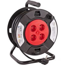 Kabeltrommel Kabelrolle 50 Meter 4-fach Steckdose H05VV-F 3G1,5mm² IP20 - Kestek