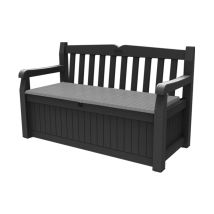Tepro - Keter Banc De Jardin Eden Avec Coffre De Rangement En Resine, Résistant, Verrouillable, Anthracite - 265l - 140x60 X84 Cm