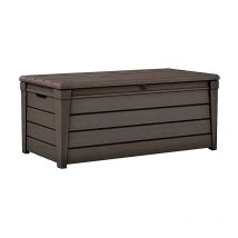 Brightwood 454L Outdoor Garden Storage Box Garden Furniture - Brown - Keter