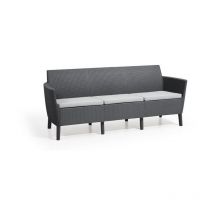 Canapé 3 places salemo Graphite - Keter