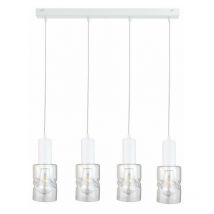 Keter Lighting - Keter Cross Bar Pendant Ceiling Light White, 60cm, 4x E27