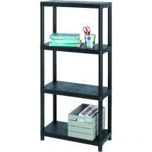 Keter - Estantería sigma 12'' resina negra alta resistencia 25Kg/balda 60x30x131 cm