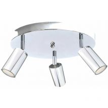Keter Lighting - Keter Eye Ceiling Spotlight Clusters Silver, 30cm, 3x GU10