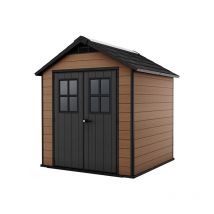 Chalet&jardin - Gartenhaus Newton 757 Evotech Keter - Klassisches Design, Wetterbeständig, Leicht aufzubauen - H236,0 cm x P201,0 cm x L201,0 cm