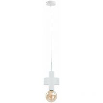 Keter Lighting - 1034 Unica Slim Suspension Plafonnier Blanc, 12cm, 1x E27