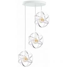 Keter Lighting - 1105 Plafonnier Pola Cluster Blanc, 35cm, 3x E27
