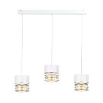 1135 Plafoniera a sospensione Royal Bar bianca, oro, 60 cm, 3x E27 - Keter Lighting