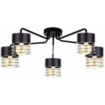 Keter Lighting - 1154 Royal Multi Arm Semi Flush Deckenleuchte Gold, 70cm, 5x E27