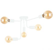 1155 Nixon Multi Arm Lampada da soffitto semi-incasso bianca, 50 cm, 5x E27 - Keter Lighting