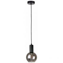 Keter Lighting - 1230 Supra Dome Pendel-Deckenleuchte Schwarz, 15cm, 1x E27