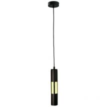 1254 Plafoniera Magnum Slim Sospensione Nera, Oro, 10cm, 1x GU10 - Keter Lighting