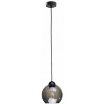 1317 Yuno Dome Lámpara Colgante de Techo Negra, 15cm, 1x E27 - Keter Lighting